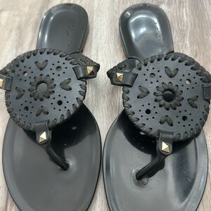 Jack Rogers jelly black size 8 sandals